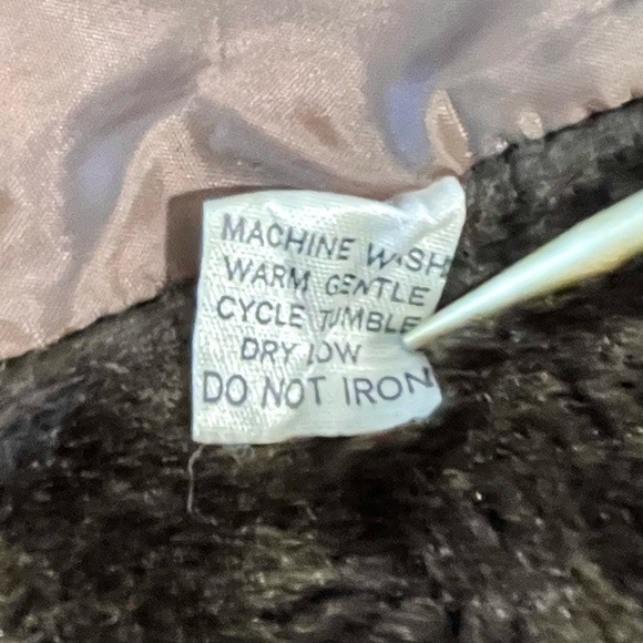 Npc Fashions Brown Hipster Faux Fur 70’s Long Sleeve Jacket SzM - Picture 9 of 9